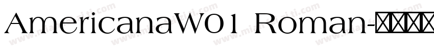 AmericanaW01 Roman字体转换